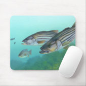 Atlantischer gestreifter Bass-FischeMorone Mousepad (Mit Mouse)