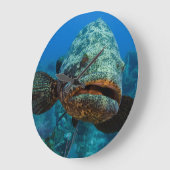 Atlantischer Goliath-Barsch Große Wanduhr (Winkel)