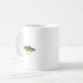 Atlantischer Kabeljau-Logo Kaffeetasse (Vorderseite Links)