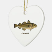 Atlantischer Kabeljau-Logo Keramikornament (Links)