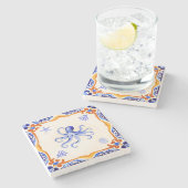 Atlantischer Krake Steinuntersetzer (Seitenansicht)