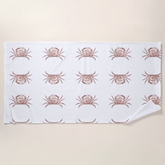 Atlantischer Krebs Strandtuch (Vorderseite)