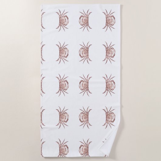 Atlantischer Krebs Strandtuch (Vorderseite)