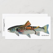 Atlantischer Lachs Feiertagskarte (Vorne/Hinten)