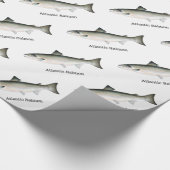 Atlantischer Lachs fischt Muster Geschenkpapier (Ecke)
