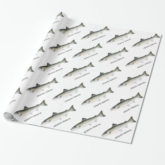 Atlantischer Lachs fischt Muster Geschenkpapier