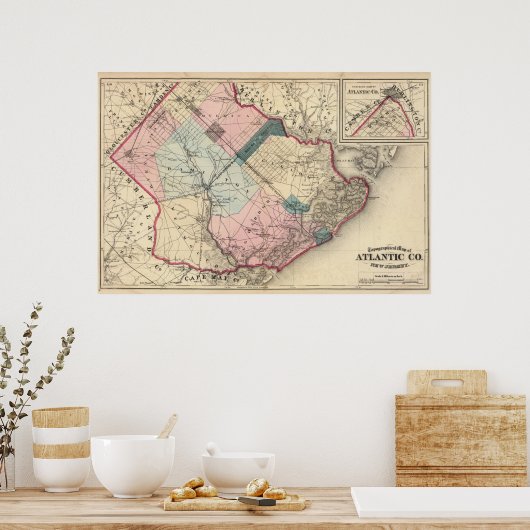Atlantischer Landkreis, NJ Poster (Küche)