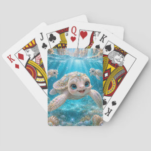 Atlantischer Meeresschildkröten-Zander-Spielkarten Spielkarten