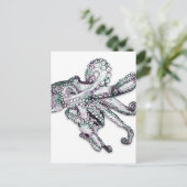 Atlantischer Oktopus Postkarte (Stehend Vorderseite)