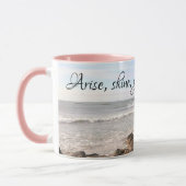 Atlantischer Ozean Bibel Verse Sea Waves Rosa Tasse (Links)