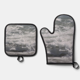 Atlantischer Ozean Ofenhandschuh & Topflappen-Set