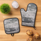 Atlantischer Ozean Ofenhandschuh & Topflappen-Set (Oben Unten)