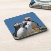 Atlantischer Puffin-Korken-Untersetzer Getränkeuntersetzer (Linke Seite)