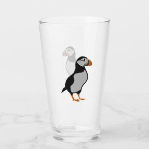 Atlantischer Puffin Stehend Glas