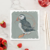 Atlantischer Puffsänger Art Zeichnend Serviette (Beispiel)