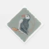 Atlantischer Puffsänger Art Zeichnend Serviette (Ecke)