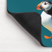 Atlantischer Puffsküste Mit Monogramm Vogel Mousepad (Ecke)
