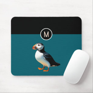 Atlantischer Puffsküste Mit Monogramm Vogel Mousepad