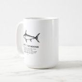 Atlantischer Schwertfisch Wissenschaftliche Illust Kaffeetasse (Vorderseite Links)