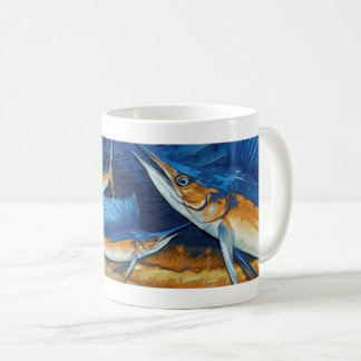 Atlantischer Segelfisch Grafik Kaffeetasse