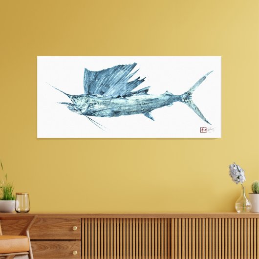 Atlantischer Segelfisch Leinwanddruck (Insitu (Wohnzimmer))