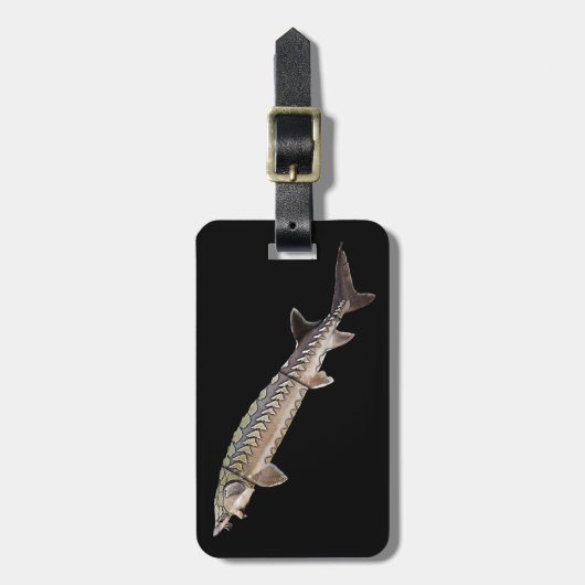 Atlantischer Stör-Gepäckanhänger Gepäckanhänger (Vorderseite vertikal)