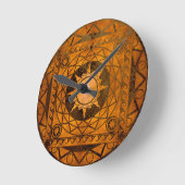 Atlantisches Handwerk Kupfer auf Bronze Runde Wanduhr (Winkel)