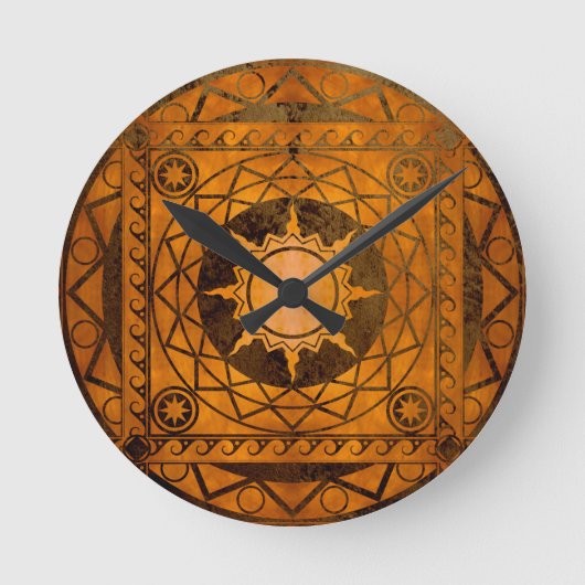 Atlantisches Handwerk Kupfer auf Bronze Runde Wanduhr (Vorderseite)