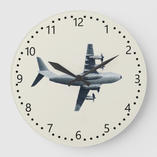 Atlas A400M Luftfahrzeug - 1 Große Wanduhr (Vorderseite)