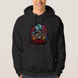 Atlas Astronaut hält Erde Mars Galaxie Episch Hoodie
