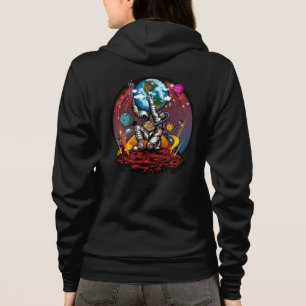 Atlas Astronaut hält Erde Mars Galaxie Kosmos Hoodie