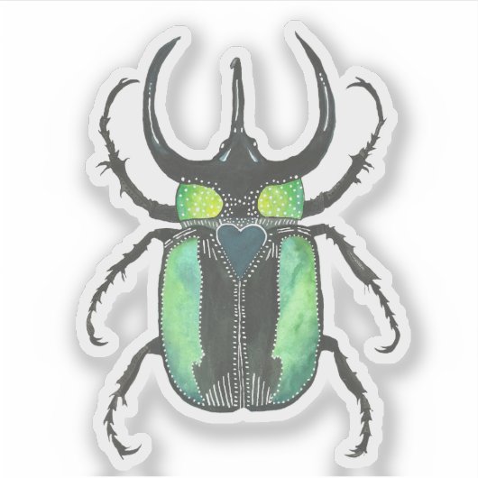 Atlas Beetle Liebe Bug Aufkleber (Vorderseite)
