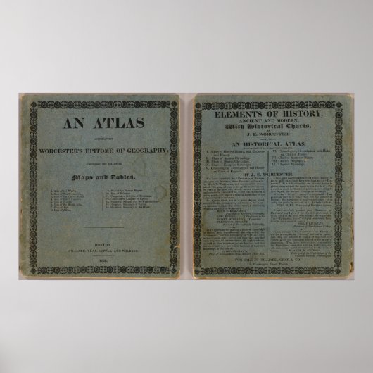 Atlas begleitet Worcester's Epitome Poster (Vorne)