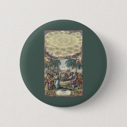 Atlas Coelestis von Doppelmaier, Vintag Astronomie Button (Vorderseite)