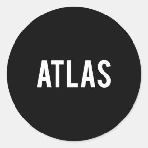 Atlas - Cooles neues lustiges Namens Fan-Geschenk  Runder Aufkleber