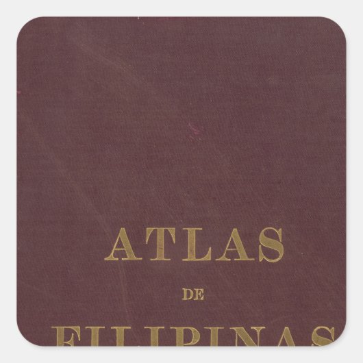 Atlas der Philippinen Quadratischer Aufkleber (Vorderseite)