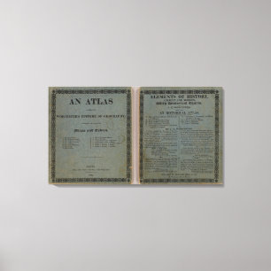 Atlas, der Worcesters Inbegriff begleitet Leinwanddruck