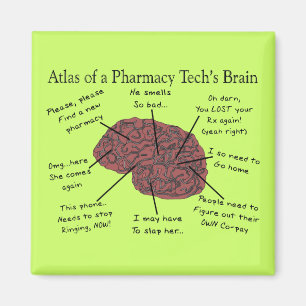 Atlas des Gehirns einer Apotheken-Technologie Magnet