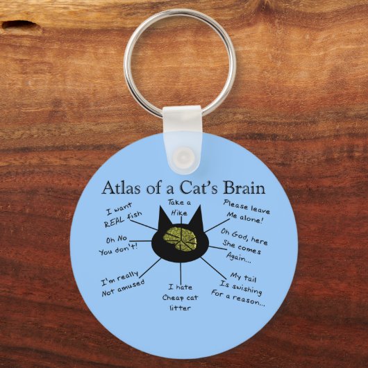 Atlas des Gehirns einer Katze Schlüsselanhänger (Vorderseite)
