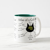 Atlas des Gehirns einer Katze Zweifarbige Tasse (VorderseiteRechts)