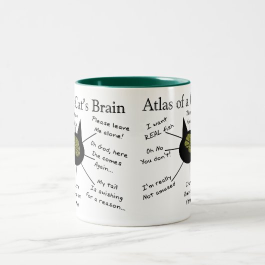 Atlas des Gehirns einer Katze Zweifarbige Tasse (Mittel)