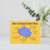 Atlas des Gehirns eines müden Lehrers Postkarte (Stehend Vorderseite)