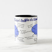 Atlas des Gehirns eines pensionierten Lehrers Zweifarbige Tasse (Mittel)