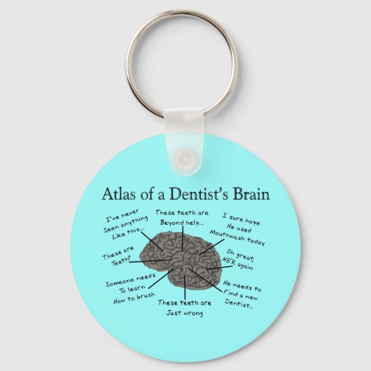 Atlas des Gehirns eines Zahnarztes Schlüsselanhänger (Vorderseite)
