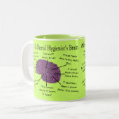 Atlas des Gehirns eines Zahnarztes Zweifarbige Tasse (Vorderseite Links)