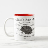 Atlas des Gehirns eines Zahnarztes Zweifarbige Tasse (Links)
