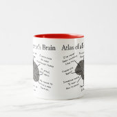 Atlas des Gehirns eines Zahnarztes Zweifarbige Tasse (Mittel)