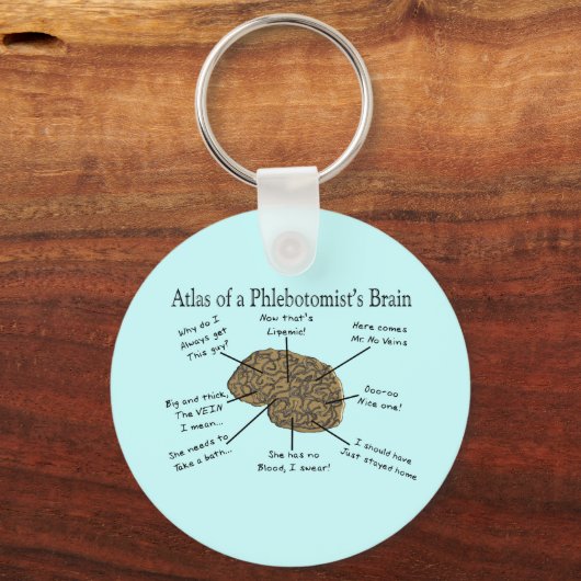 Atlas des Hirns eines Phlebotomisten Schlüsselanhänger (Vorderseite)