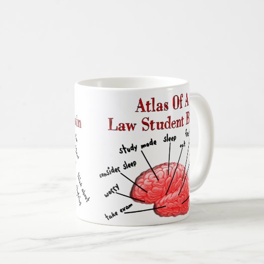 Atlas des Jurastudent-Gehirns Kaffeetasse (VorderseiteRechts)