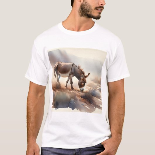 Atlas Donkey AREF409 - Watercolor T-Shirt (Vorderseite)